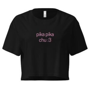 Pika Pika Chu Y2K Baby Tee | Animecore Bimbo Retro Cropped Top | Pikachu Slut Energy Meme Tee