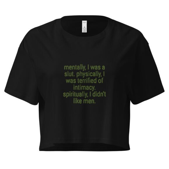 Mentally I Was a Slut Y2K Baby Tee | Former Hoe Energy Retro Cropped Top | Softcore Recovery Meme Tee - Image 2
