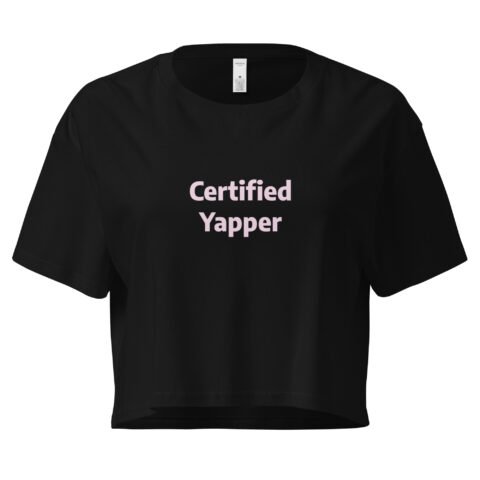 Certified Yapper Y2K Baby Tee | Talkative Baddie Retro Cropped Top | Can’t Shut Up Meme Tee