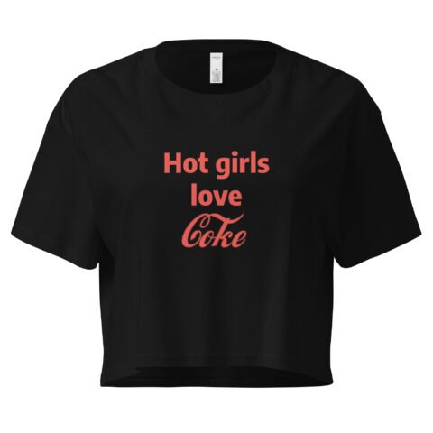 Hot Girls Love Coke Y2K Baby Tee | Soft Drink Bimbo Retro Cropped Top | Coca Baddie Club Tee