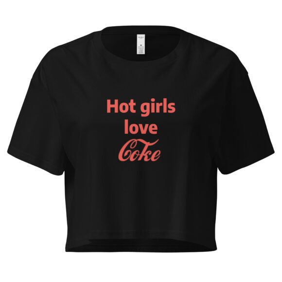 Hot Girls Love Coke Y2K Baby Tee | Soft Drink Bimbo Retro Cropped Top | Coca Baddie Club Tee