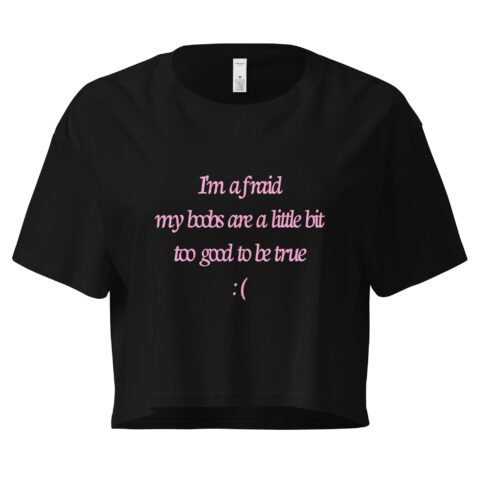 My Boobs Are a Lil Bit Too Good to Be True Y2K Baby Tee | Rack Alert Retro Cropped Top | Titty Illusion Baddie Tee