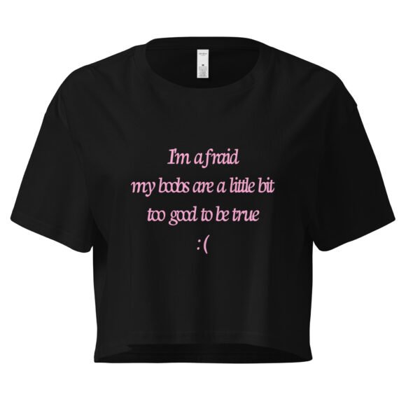 My Boobs Are a Lil Bit Too Good to Be True Y2K Baby Tee | Rack Alert Retro Cropped Top | Titty Illusion Baddie Tee