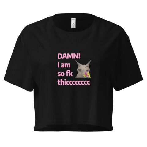 Damn Im So Fk Thicc Y2K Baby Tee | Dump Truck Baddie Retro Cropped Top | Full Body Meme Moment Tee