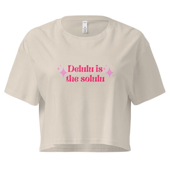 “Delulu is the Solulu” Y2K Baby Tee | Soft Stretch Delulu Crop Top | Y2K and Retro Vibes - Image 8