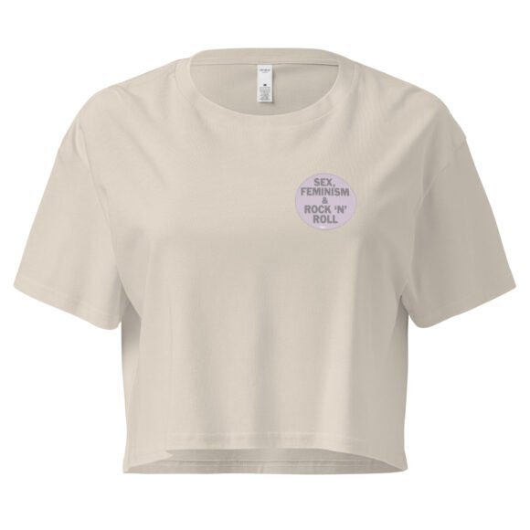 Sex Feminism and Rock N Roll Y2K Baby Tee | Riot Grrrl Energy Retro Cropped Top | Feminist Slutcore Meme Tee - Image 6