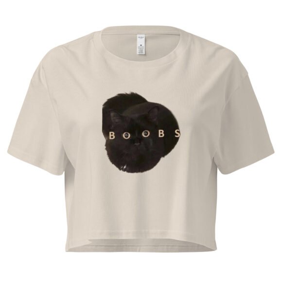 Boobs Cat Y2K Baby Tee | Titty Kittycore Retro Cropped Top | Milk Me Meme Girl Tee - Image 7