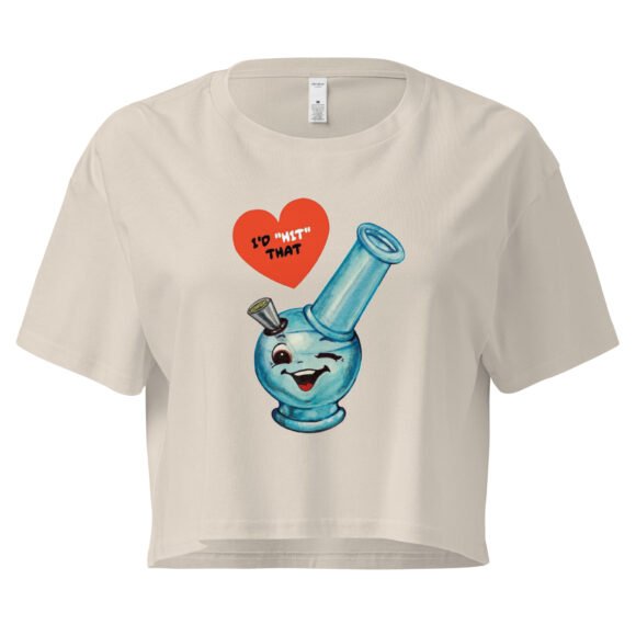 Id Hit That Bong Y2K Baby Tee | Weed Girl Energy Retro Cropped Top | Cannabis Bimbo Meme Tee - Image 6