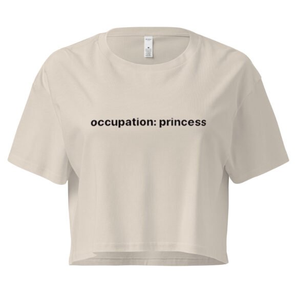 Occupation Princess Y2K Baby Tee | Royal Bimbo Energy Retro Cropped Top | Girlboss Fantasy Meme Tee - Image 5