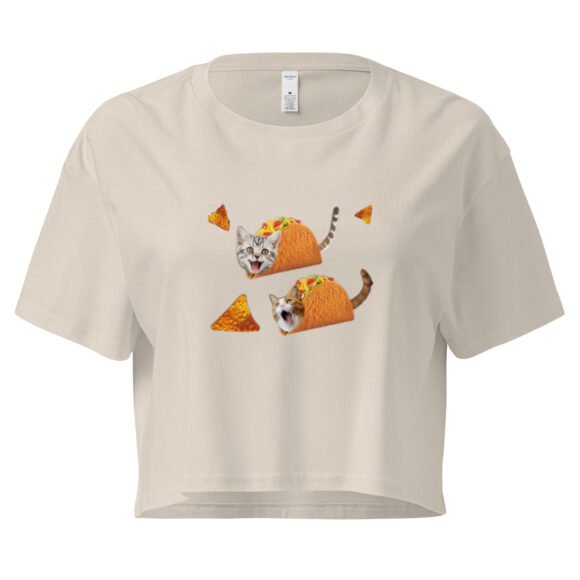 Catacos Y2K Baby Tee | Taco Tuesday Kitty Retro Cropped Top | Fast Food Animalcore Meme Tee - Image 7