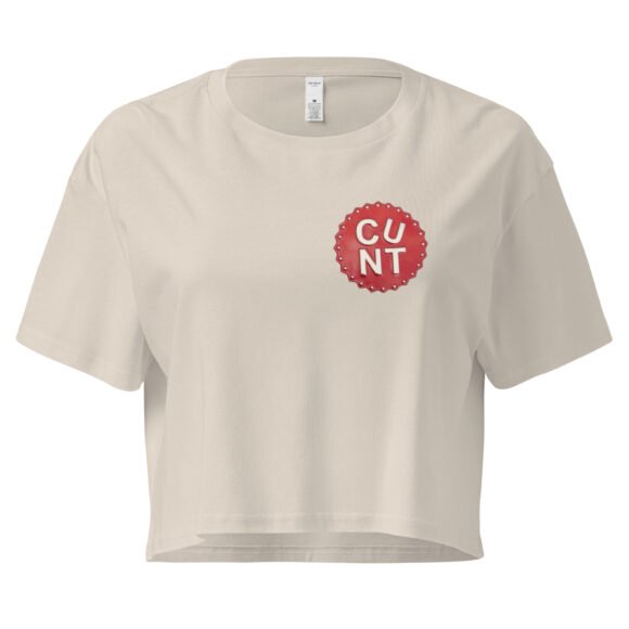 Cunt Badge Y2K Baby Tee | Slut Credentials Retro Cropped Top | Certified Bimbo Meme Tee - Image 7