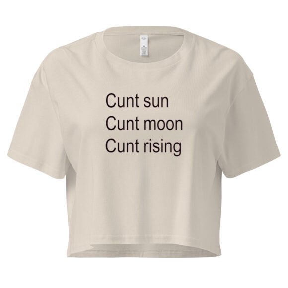 Cunt Sun Cunt Moon Cunt Rising Y2K Baby Tee | Astro Baddie Retro Cropped Top | Slutty Zodiac Meme Tee - Image 7