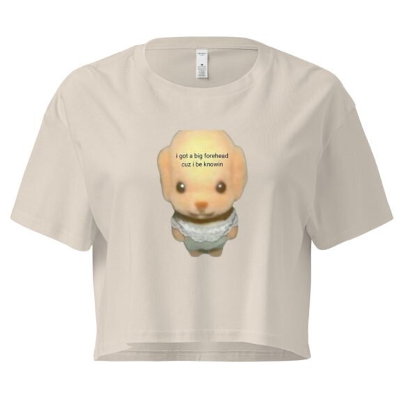 I Got a Big Forehead Cuz I Be Knowin Y2K Baby Tee | Smart Bitch Vibes Retro Cropped Top | Wisdom Head Meme Tee - Image 7