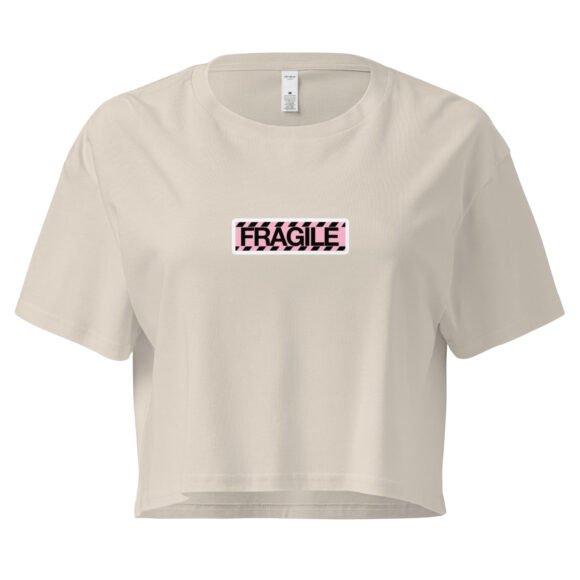 Fragile Y2K Baby Tee | Handle with Care Retro Cropped Top | Sadcore Soft Girl Tee - Image 7