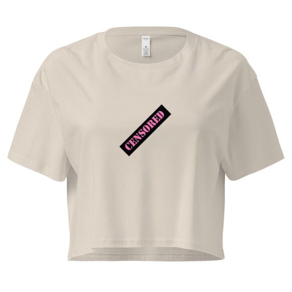 Censored Y2K Baby Tee | Hidden Bimbo Energy Retro Cropped Top | NSFW Vibes Meme Girl Tee - Image 7
