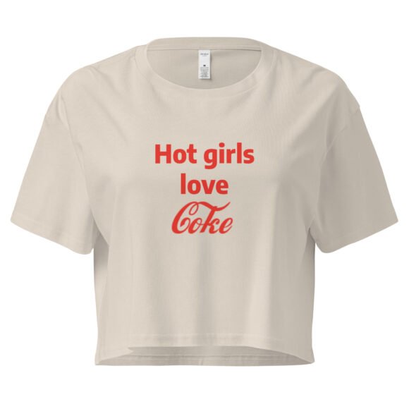 Hot Girls Love Coke Y2K Baby Tee | Soft Drink Bimbo Retro Cropped Top | Coca Baddie Club Tee - Image 6