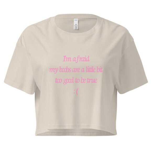 My Boobs Are a Lil Bit Too Good to Be True Y2K Baby Tee | Rack Alert Retro Cropped Top | Titty Illusion Baddie Tee - Image 6