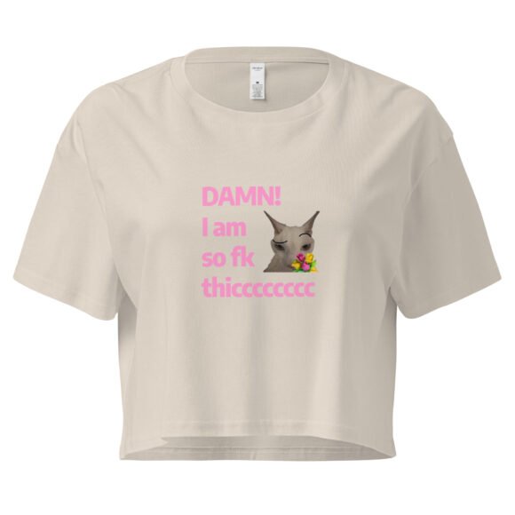 Damn Im So Fk Thicc Y2K Baby Tee | Dump Truck Baddie Retro Cropped Top | Full Body Meme Moment Tee - Image 6