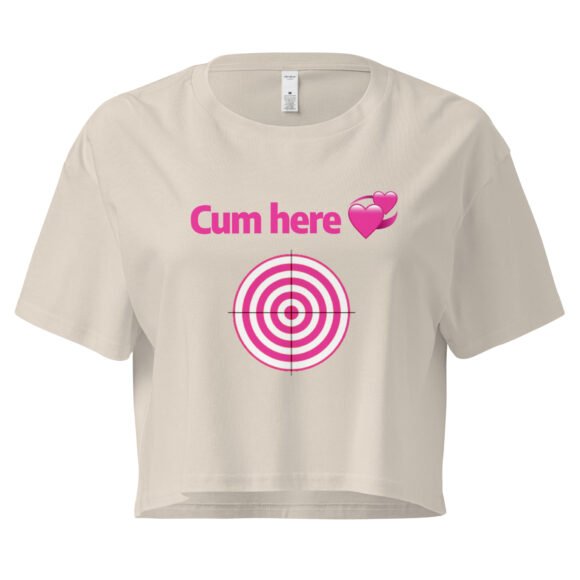 Cum Here Y2K Baby Tee | Immediate Urge Retro Cropped Top | Slut Signal Activated Meme Tee - Image 7