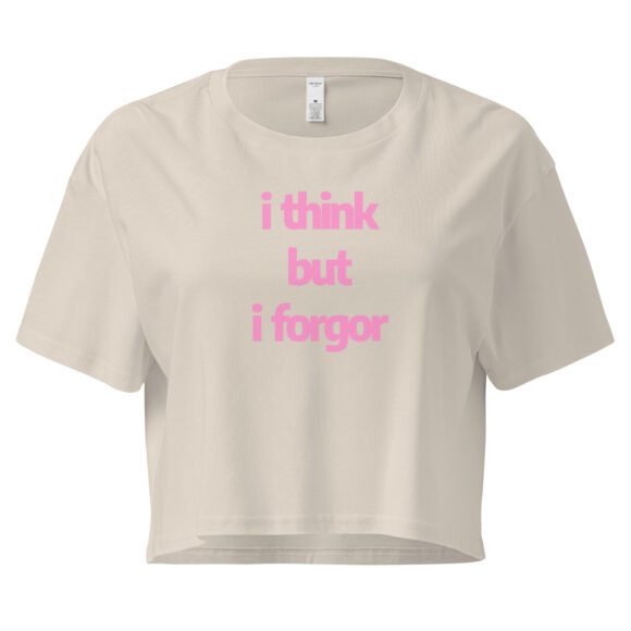 I Think But I Forgot Y2K Baby Tee | Thoughtless Baddie Retro Cropped Top | Oops All ADHD Meme Tee - Image 6