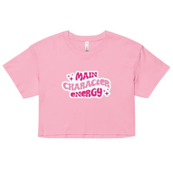 “Main Character Energy” Y2K Baby Tee | Girlboss  Cropped Top - Image 4