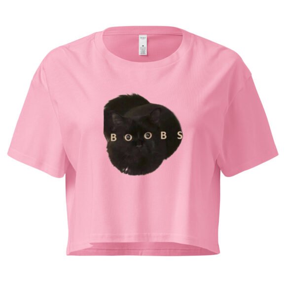 Boobs Cat Y2K Baby Tee | Titty Kittycore Retro Cropped Top | Milk Me Meme Girl Tee - Image 5