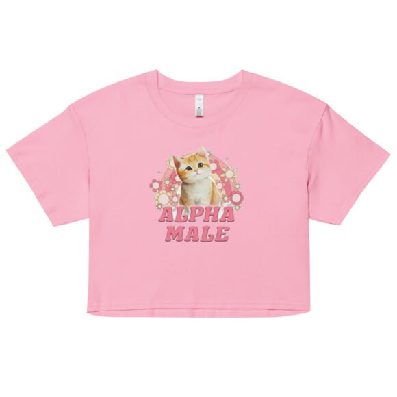 Alpha Male Cute Kitten Y2K Baby Tee | Toxic Sweetness Retro Cropped Top | Sigma Kitty Meme Tee - Image 5