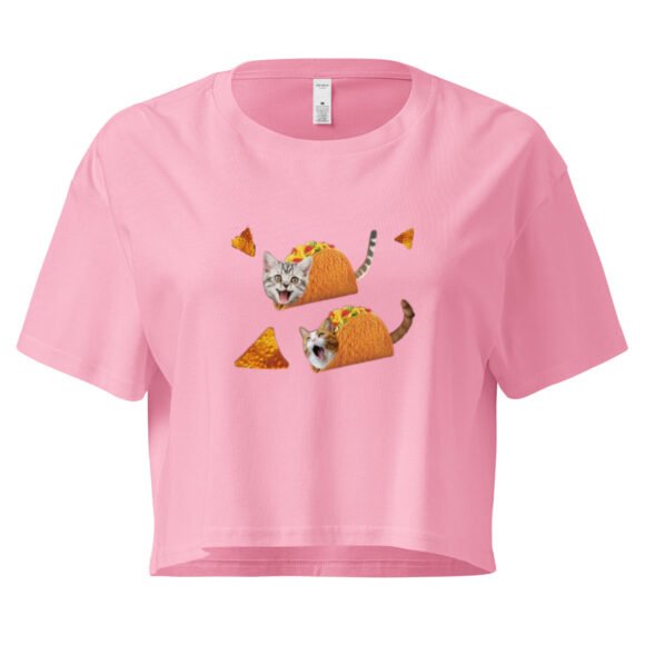 Catacos Y2K Baby Tee | Taco Tuesday Kitty Retro Cropped Top | Fast Food Animalcore Meme Tee - Image 5