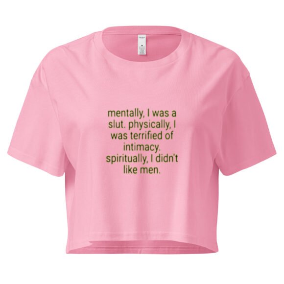 Mentally I Was a Slut Y2K Baby Tee | Former Hoe Energy Retro Cropped Top | Softcore Recovery Meme Tee - Image 5