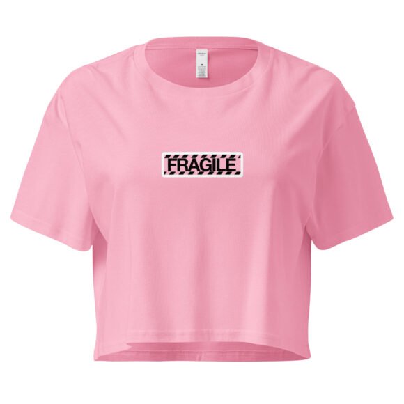 Fragile Y2K Baby Tee | Handle with Care Retro Cropped Top | Sadcore Soft Girl Tee - Image 5
