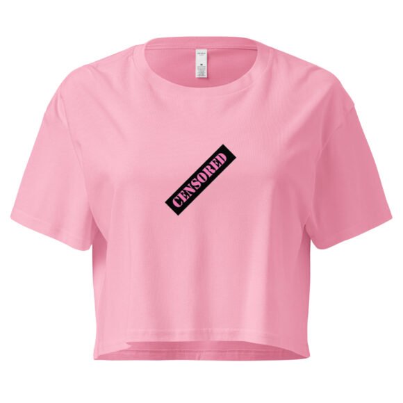Censored Y2K Baby Tee | Hidden Bimbo Energy Retro Cropped Top | NSFW Vibes Meme Girl Tee - Image 5