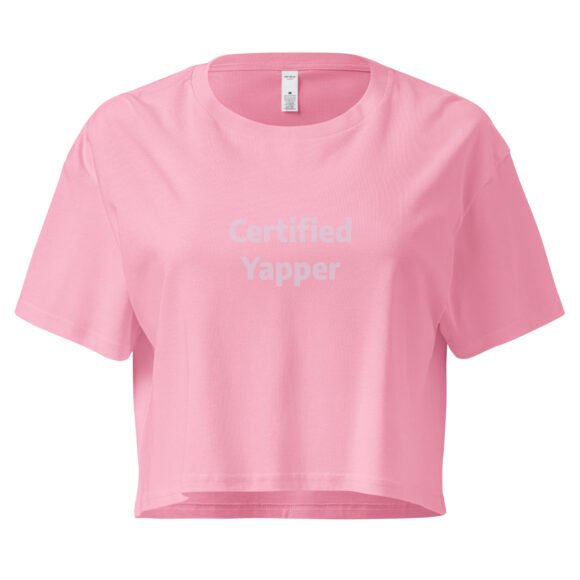 Certified Yapper Y2K Baby Tee | Talkative Baddie Retro Cropped Top | Can’t Shut Up Meme Tee - Image 4