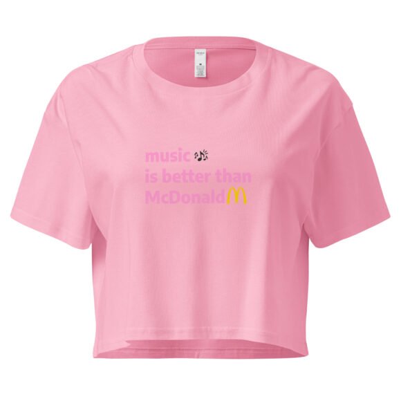 Music Is Better Than McDonald Y2K Baby Tee | Sonic Supremacy Retro Cropped Top | Indie Girl Statement Tee - Image 5