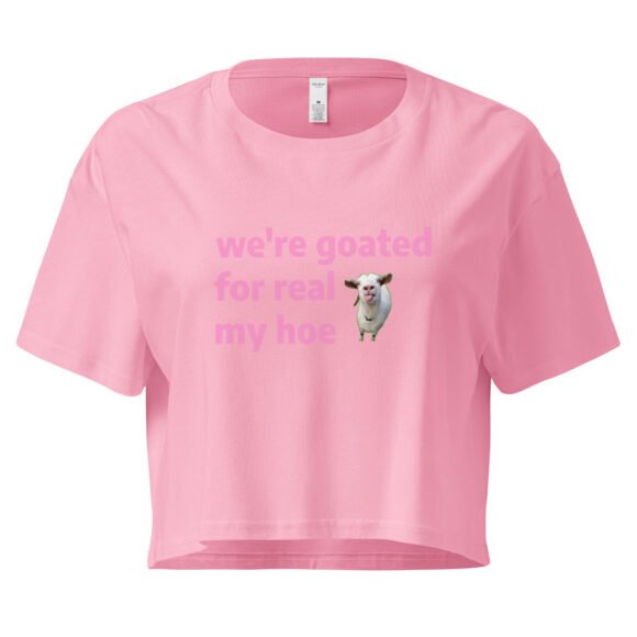 We're Goated Y2K Baby Tee | Legendary Girl Retro Cropped Top | Alt Meme Certified Top - Image 4