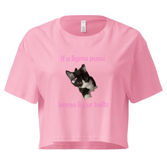 Ligma Pussi Imma Lig Ur Ballz Y2K Baby Tee | Too Much Energy Retro Cropped Top | Slutty Internetcore Tee - Image 4