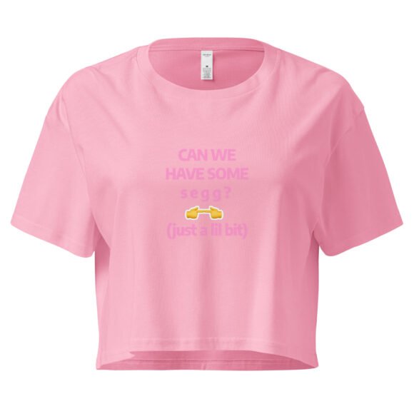 Can We Hav Some Segg Y2K Baby Tee | Unhinged Romance Retro Cropped Top | Thirsty Girl Energy Meme Tee - Image 4
