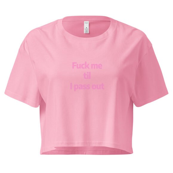 Fuck Me Til I Pass Out Y2K Baby Tee | Bed Destroyer Retro Cropped Top | Certified Slutcore Baddie Tee - Image 4