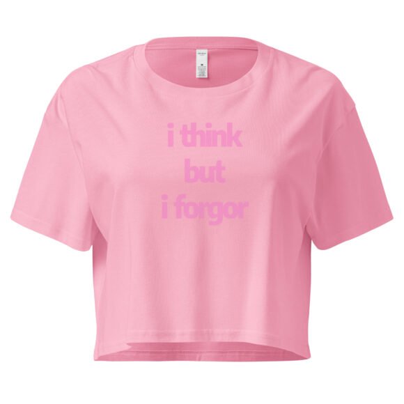 I Think But I Forgot Y2K Baby Tee | Thoughtless Baddie Retro Cropped Top | Oops All ADHD Meme Tee - Image 4