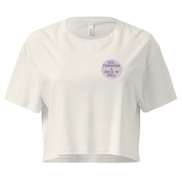 Sex Feminism and Rock N Roll Y2K Baby Tee | Riot Grrrl Energy Retro Cropped Top | Feminist Slutcore Meme Tee - Image 9