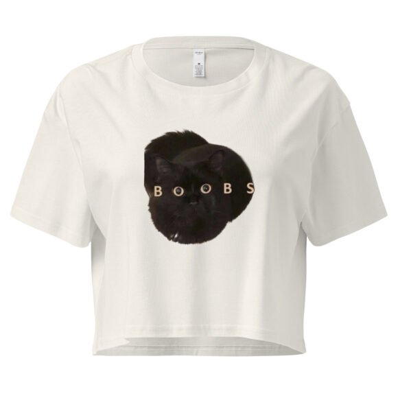 Boobs Cat Y2K Baby Tee | Titty Kittycore Retro Cropped Top | Milk Me Meme Girl Tee - Image 10