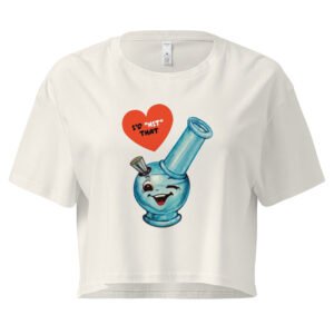 Id Hit That Bong Y2K Baby Tee | Weed Girl Energy Retro Cropped Top | Cannabis Bimbo Meme Tee