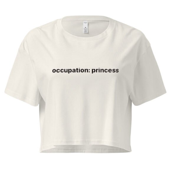 Occupation Princess Y2K Baby Tee | Royal Bimbo Energy Retro Cropped Top | Girlboss Fantasy Meme Tee - Image 8