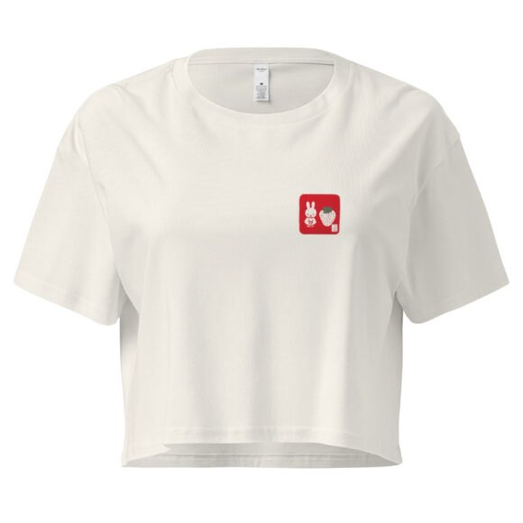 Little Bunny Strawberry Y2K Baby Tee | Sweet Rodentcore Retro Cropped Top | Soft Bunny Bimbo Meme Tee - Image 10