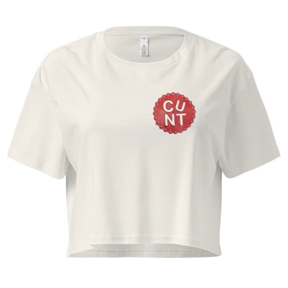 Cunt Badge Y2K Baby Tee | Slut Credentials Retro Cropped Top | Certified Bimbo Meme Tee - Image 10