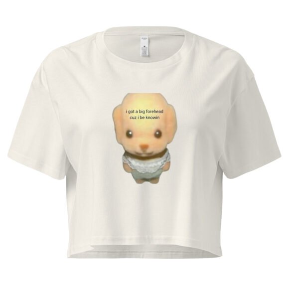 I Got a Big Forehead Cuz I Be Knowin Y2K Baby Tee | Smart Bitch Vibes Retro Cropped Top | Wisdom Head Meme Tee - Image 10