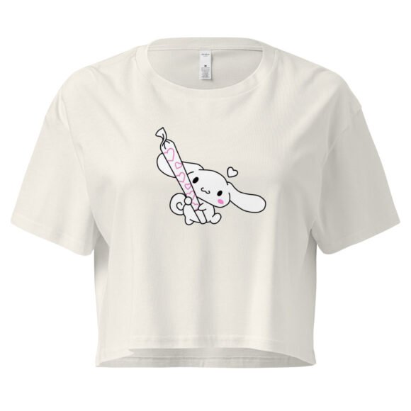 Kawaii Blunt Y2K Baby Tee | Weed Princess Retro Cropped Top | Pink Smoke Meme Girl Tee - Image 9