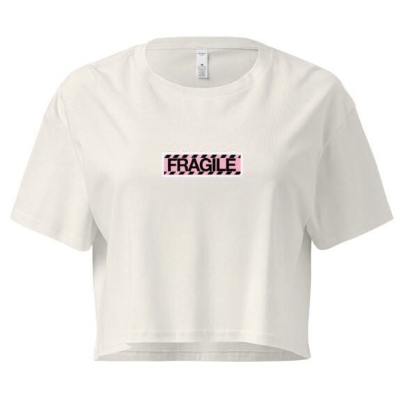 Fragile Y2K Baby Tee | Handle with Care Retro Cropped Top | Sadcore Soft Girl Tee - Image 10