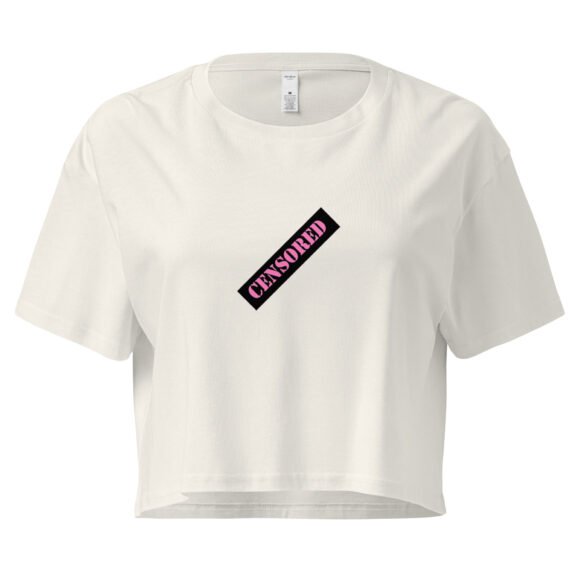 Censored Y2K Baby Tee | Hidden Bimbo Energy Retro Cropped Top | NSFW Vibes Meme Girl Tee - Image 10