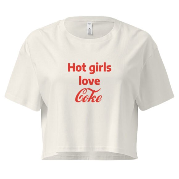 Hot Girls Love Coke Y2K Baby Tee | Soft Drink Bimbo Retro Cropped Top | Coca Baddie Club Tee - Image 9