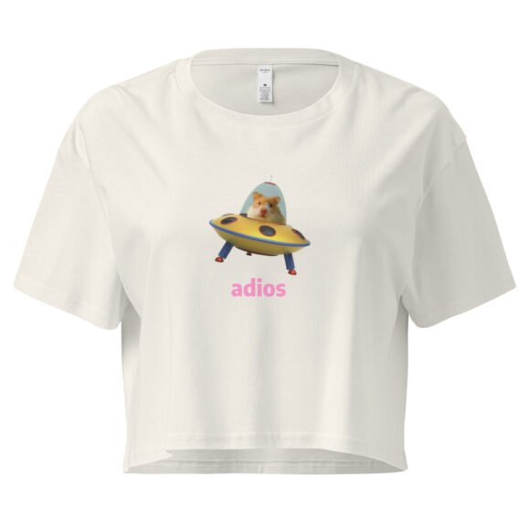 Adios Hamster Y2K Baby Tee | Rodentcore Goodbye Retro Cropped Top | Chaotic Animal Girl Meme Tee - Image 10